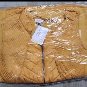 Women's Quilted Jacket in Mustard Yellow